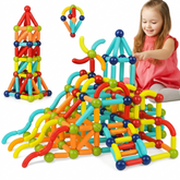 Magnetic Building Sticks: 25-Piece Starter STEM Construction Set
