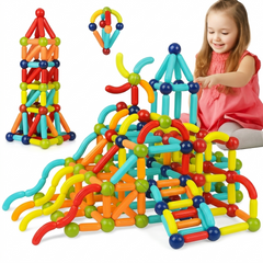 Magnetic Building Sticks: 25-Piece Starter STEM Construction Set