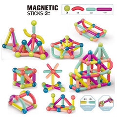 Magnetic Building Sticks: 25-Piece Starter STEM Construction Set
