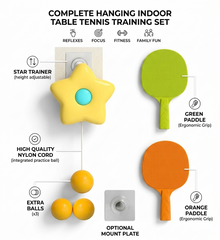 Hanging Ping Pong Trainer: Indoor Solo Table Tennis Game